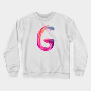 Letter G In Vibrant Watercolor Crewneck Sweatshirt